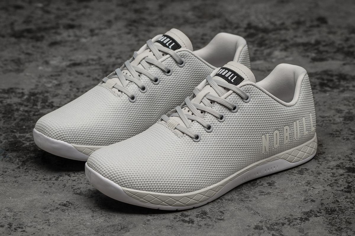 Nobull Superfabric Men\'s Trainers Grey | Australia (RK3645)